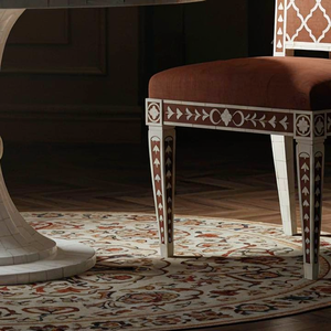Fauteuil de salon moderne en bois avec revêtement en velours et résine d'os et design en incrustation d'os pour l'ameublement de la maison - Product Image 2