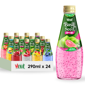 เครื่องดื่มเมล็ดโหระพาผสมฝรั่งเวียดนาม VINUT ขนาด 290 มล. รุ่น BS040 แจกตัวอย่างฟรี รับผลิตแบบ OEM ODM ขายส่ง รับผลิตแบรนด์ส่วนตัว ฮาลาล โคเชอร์ - Product Image 1