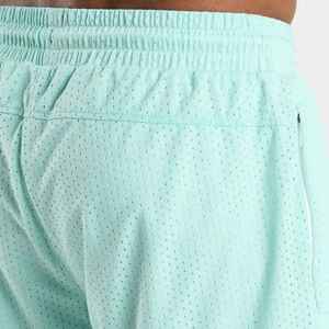 Pantalones Cortos Deportivos Casuales de Punto Transpirable con Cintura Elástica y Estampado de Puntos Color Menta para Hombre - Product Image 2