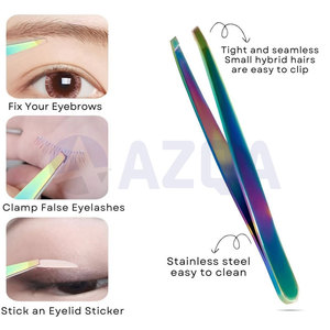 Juego Profesional de Belleza para Pestañas de 4 Piezas en Acero Inoxidable con Rizador, Aplicador, Pinzas y Tijeras para Cejas - Product Image 3