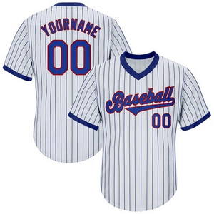 Camiseta de Béisbol Sublimada con Logotipo Personalizado, Unisex, a Rayas, de Poliéster que Absorbe la Humedad, Ropa Deportiva, Camiseta de Manga Corta - Product Image 3