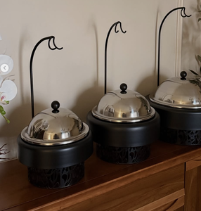 Premium Metal <b>Chafing</b> <b>Dish</b> Food Warmer Serving Bowl with Dome Lid for <b>Buffet</b> Catering Hotel Restaurant Tabletop Dining <b>Set</b> - Product Image 5