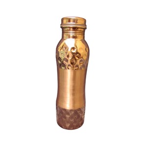 Wholesale Handcrafted Pure Solid Copper <b>Bottle</b> Eco-Friendly Reusable Metal <b>Flask</b> with Custom Logo Engraving for Home Office - Product Image 2