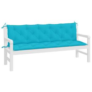 Ensemble de 2 coussins de banc de jardin turquoise - Product Image 3