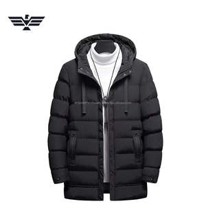 Chaqueta Acolchada de Invierno Personalizable para Hombre, 80% Relleno, 200g-250g, Cierre de Cremallera, Capucha, Estilo Casual, Patrón Geométrico - Product Image 4