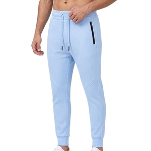 Wholesale <b>Mens</b> Waffle Knit <b>Jogger</b> Pants Slim Fit Textured Casual Trousers Elastic Waist Drawstring Custom Bottoms <b>Mens</b> Slim Fit - Product Image 1