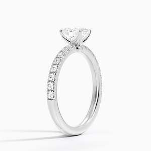 Anillo BOJ 093 con Corte Ovalado, Plata 925, Engaste de Puntas con Halo, Anillo Solitario con Diamante de 2ct, Color D, VVS1, Moissanita, Certificado GRA, en Oferta - Product Image 2