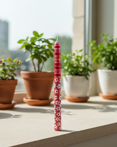 Bougie conique de luxe peinte à la main, fabriquée artisanallement pour les événements professionnels et la décoration haut de gamme de la maison. - Product Image 2