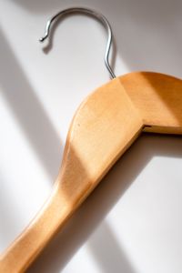 Vietchoice Wooden Garment <b>Hangers</b> Single Tier Iron Hook Eco-Friendly Durable Multifunction Minimalist Design Clothing Store - Product Image 4