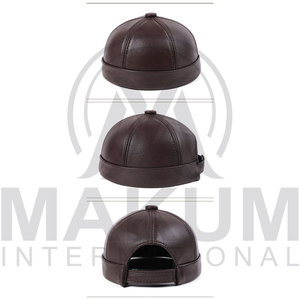 Leather <b>Cap</b> for Unisex Custom <b>Vintage</b> Baseball Hat Waterproof Embossed Finish for Casual Sports Travel Outdoor Winter Activities - Product Image 5