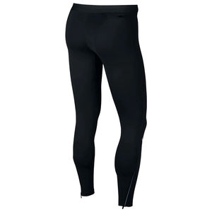 Leggings de compression noirs pour hommes, longueur intégrale, avec ceinture élastique réglable, couleur unie, en spandex et nylon, pantalon de sport - Product Image 3