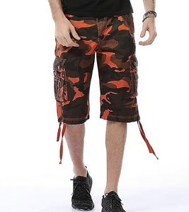 Shorts cargo en toile tissée pour homme, avec cordon de serrage, coupe décontractée, vêtements de travail, coupe-vent, respirant, 100% coton, grandes tailles, service OEM - Product Image 2