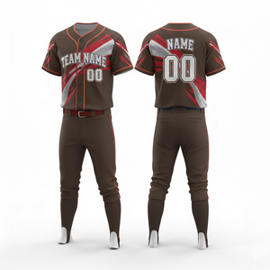 Conjunto de Uniforme de Béisbol de Diseño Personalizado, Jersey con Botones y Pantalones, 100% Poliéster, Secado Rápido, Transpirable, Nombres de Equipo Personalizados para Deportes de Equipo - Product Image 4