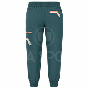 Conjunto de Uniforme Médico para Mujer con Cuello en V, Manga Corta, Blusa de Enfermería y Pantalones Cargo con Bolsillos de Parche - Product Image 5