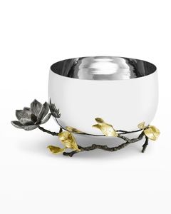 Meilleures ventes - Bol moderne en argent et or avec motif de branche de ginkgo pour la décoration de la maison et la table à manger - Plat de service élégant - Product Image 6
