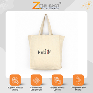 Offre incroyable sur des sacs fourre-tout en coton gris de haute qualité, taille personnalisable, 310 GSM, pour une utilisation promotionnelle en vente - Product Image 2