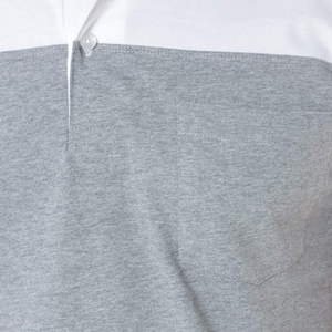 Camiseta de punto 100% algodón para hombre al por mayor, con logo bordado personalizado, bolsillo, antiarrugas, estilo urbano, cuello vuelto - Product Image 6