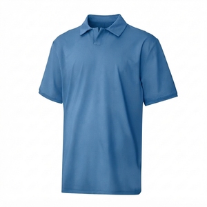 Polo homme de haute qualité en mélange de coton, style décontracté, vente en gros, polo uni personnalisé en coton - Product Image 1