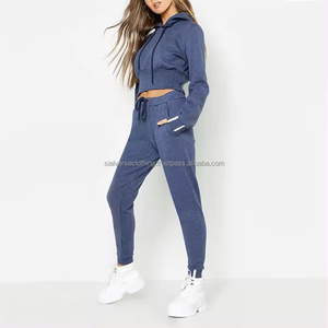 Ropa de calle de dos piezas para mujer de la mejor calidad, ropa deportiva para correr, chándal con estampado de moda personalizado - Product Image 1