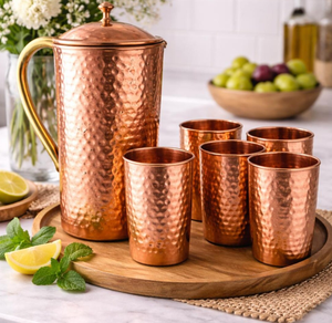 Vaisselle <span class=keywords><strong>de</strong></span> table au design optimal, carafes en cuivre durable, utilisation pour les fêtes, la maison, les hôtels et les restaurants, taille moyenne, <span class=keywords><strong>pichet</strong></span> à eau et à <span class=keywords><strong>vin</strong></span> - Product Image 6