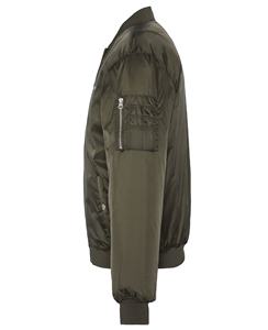 Chaqueta bomber de nailon personalizada para hombre bordado de alta calidad con logotipo personalizado chaqueta de béisbol clásica de moda tela de lona - Product Image 2