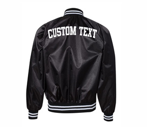 Chaqueta bomber de satén de seda para hombre - Product Image 2