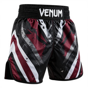 กางเกง MMA ระบายอากาศ แห้งเร็ว ปรับแต่งได้ คุณภาพสูง ผลิตด้วยเทคนิค Sublimation ผ้ายืดสแปนเด็กซ์/โพลีเอสเตอร์ ใส่สบายสำหรับทุกเพศ - Product Image 2
