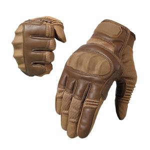 Leather Motorcycle <b>Gloves</b> Full Finger Touch Screen Breathable Motocross Racing Anti-fall Wear-resistant Outdoor - Product Image 1
