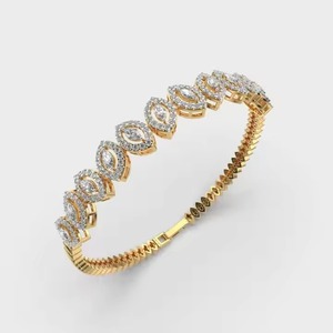 Simple Moissanite Diamond Bracelet High Quality 18KYellow Gold Non-Fade Hip Hop Jewelry for Men and Women - Product Image 2