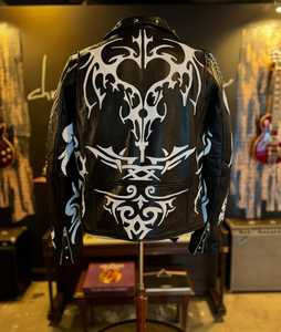 RNSHANGER Fashion Men's Motorcycle <b>Jacket</b> Casual <b>Long</b> Sleeve <b>Leather</b> Breathable Plain Dyed Canvas Streetwear Style Slim Fit - Product Image 6