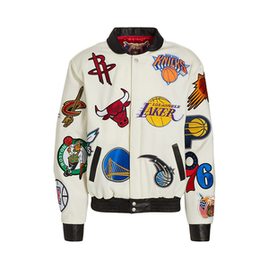 แจ็คเก็ตวาร์ซิตี้พรีเมียมแบบกำหนดเอง ผ้าขนสัตว์ผสม แจ็คเก็ตเบสบอลแบบ Letterman ปักโลโก้ รับผลิตจำนวนมาก OEM ODM ขายส่ง โลโก้แบบกำหนดเอง - Product Image 4