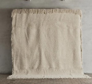 Hand Knotted Wool/Cotton Persian Style Eco Friendly Solid Color Area Rug Four Side Fringes | Custom Handmade Luxury <b>Carpet</b> Latex - Product Image 3