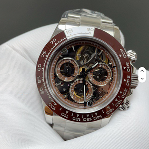 Montre mécanique carrée pour homme avec cadran ajouré et mouvement apparent, résistance à l'eau 5 ATM, bracelet en tissu - Product Image 1