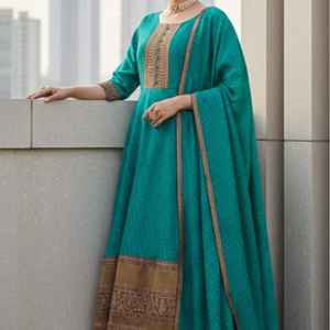 Vestidos Bordados para Mujeres Indias y Pakistaníes, Conjunto de Buena Calidad de 3 Piezas, Vestido para Eventos Nocturnos y Fiestas - Product Image 3