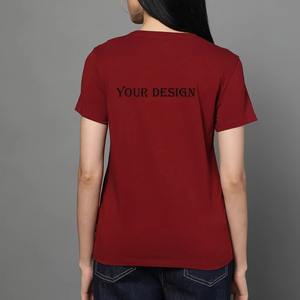 เสื้อยืดผ้าเนื้อนุ่มพิมพ์ลายตามสั่งสำหรับผู้หญิง ออกแบบโลโก้แบรนด์ของคุณเอง เสื้อยืดผู้หญิงพร้อมส่งขายส่ง - Product Image 2