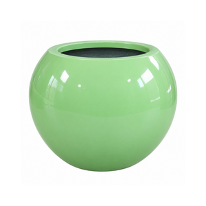 Pots de fleurs ronds en fibre de verre légers, design moderne et décoratif pour une utilisation intérieure et extérieure, disponibles en plusieurs couleurs - Product Image 1