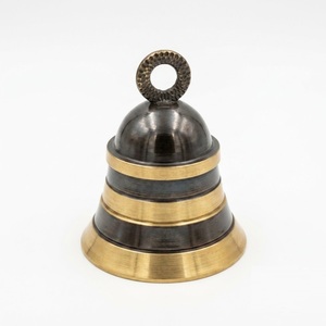 Heavy Duty Gold-Plated <b>Brass</b> Handcrafted Hand <b>Bell</b> Intricate Garuda Handle Auspicious Sounding Temple Ghanti for Daily Worship - Product Image 4