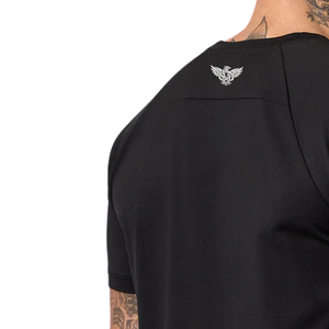 Custom Mens Black Jersey Printed Oversized Athletic T-Shirt Quick Dry Breathable Gym Workout Training Fitness Performance Wear - Product Image 4