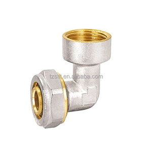 Raccord de compression en <span class=keywords><strong>laiton</strong></span> coudé à 90 degrés 1/2 po (15 mm) mâle pour tube en cuivre - Product Image 4