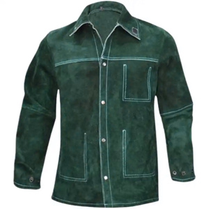 Veste de soudeur en cuir de vachette réfléchissant de haute qualité, résistante, pour travaux lourds, vêtements de sécurité industrielle pour la chaleur - Product Image 4