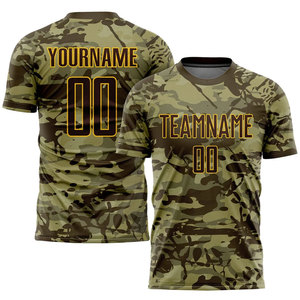 Camiseta de Fútbol Sublimada con Camuflaje Personalizado, Manga Corta, Cuello Redondo, Unisex, Camiseta de Fútbol para Equipo 2027 - Product Image 1