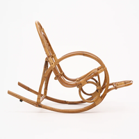 Fauteuil à bascule pour enfant en rotin, artisanal, écologique, personnalisable, style vintage, pour chambre, salle à manger, extérieur, jardin, fabriqué au Vietnam