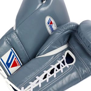 Guantes de Boxeo Winning para Entrenamiento, 14oz 16oz, Grises, Personalizables, con Cordones/Correas, Transpirables, de Cuero, Dedos Completos - Product Image 5