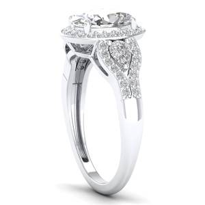 Bague solitaire REYES Classic Design en argent sterling 925, coupe ovale, moissanite 4,67 carats, pour femme, plaqué rhodium, bijoux fins - Product Image 3