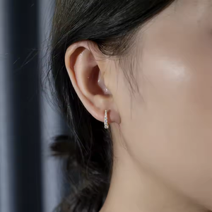 High Quality Lab Created Diamond Stud <b>Earrings</b> 14K Gold Setting Elegant Sparkling Jewelry Women Bridal Available In Bulk Quality - Product Image 2