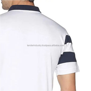 เสื้อโปโลออกแบบจากผ้าคอตตอนนุ่มปักลายเสื้อโปโลธรรมชาติเสื้อโปโลกอล์ฟปากีสถาน - Product Image 4