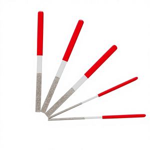 215mm Flat-Tang # Lime diamantée 100 grains pour le travail des métaux, qualité industrielle, double coupe, en carbure pour acier dur, outil de retouillage OEM Taïwan - Product Image 6