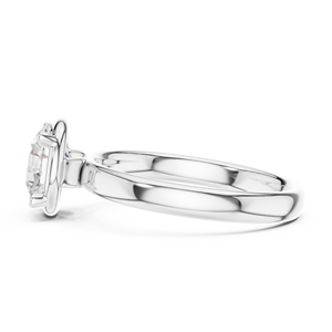 Bague de fiançailles solitaire élégante pour femme en argent 925 avec moissanite taille ronde, bijoux de mariage de luxe de qualité supérieure - Product Image 3