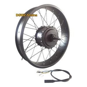 Moteur à rayons arrière pour vélo électrique, VTT à pneus larges 20 pouces, sans balais et à engrenages, 48V 52V 500W 750W 1000W DGWZ - Product Image 4