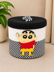 Elephant Motif Grey Woven Cotton <b>Rope</b> <b>Basket</b> with Lid Safari Nursery Toy Bin Soft Baby Hamper Boutique Wholesale Artistry By PR - Product Image 3